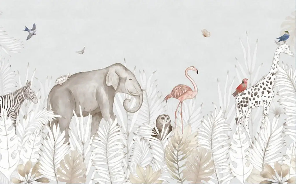 Papier Peint Animaux de la Jungle — 12 Motifs au Choix