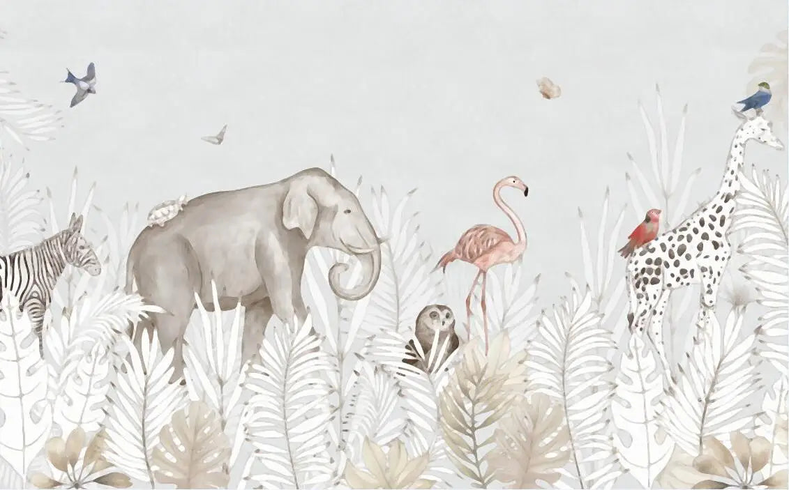 Papier Peint Animaux de la Jungle — 12 Motifs au Choix