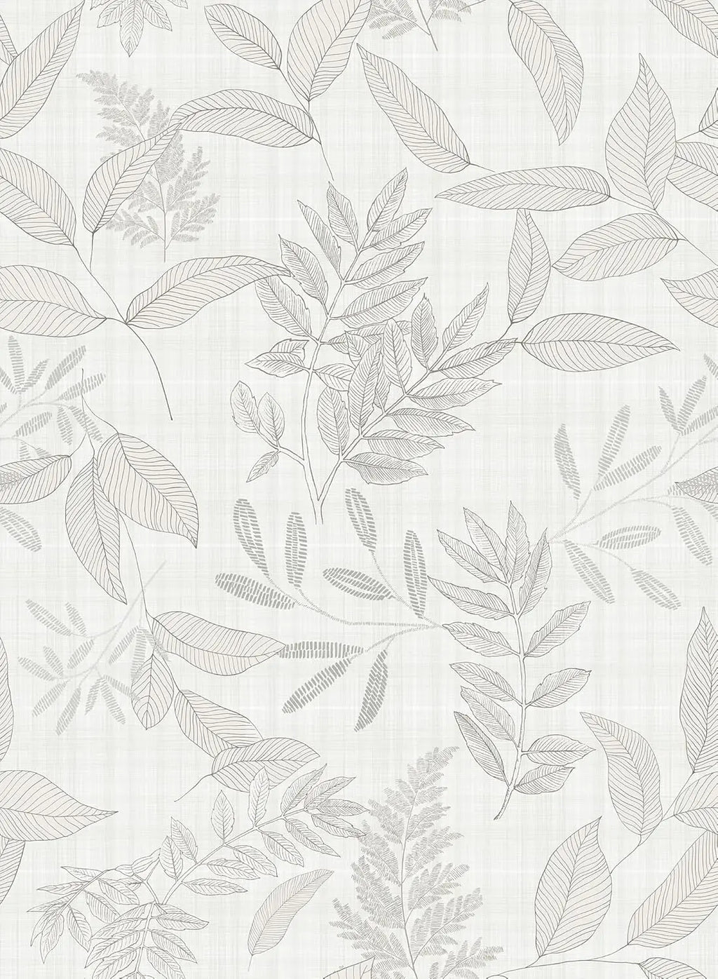 Papier Peint Feuillage Linéaire — Fond Lin Naturel
