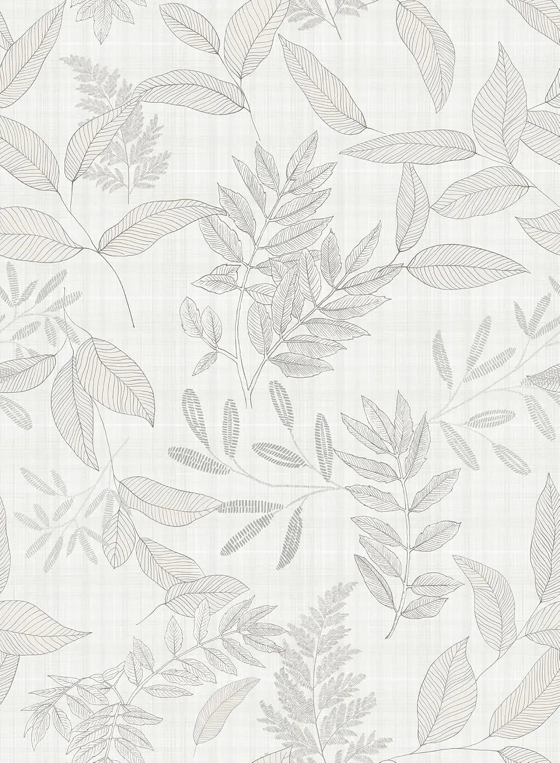 Papier Peint Feuillage Linéaire — Fond Lin Naturel