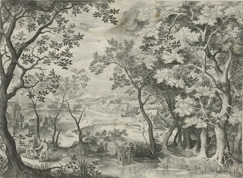 Papier Peint Paysage Gravé Classique — 7 Teintes au Choix