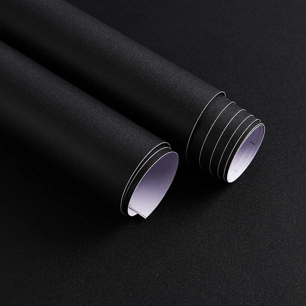 Papier Peint Intissé Uni Texturé - Noir Mat / Blanc Mat