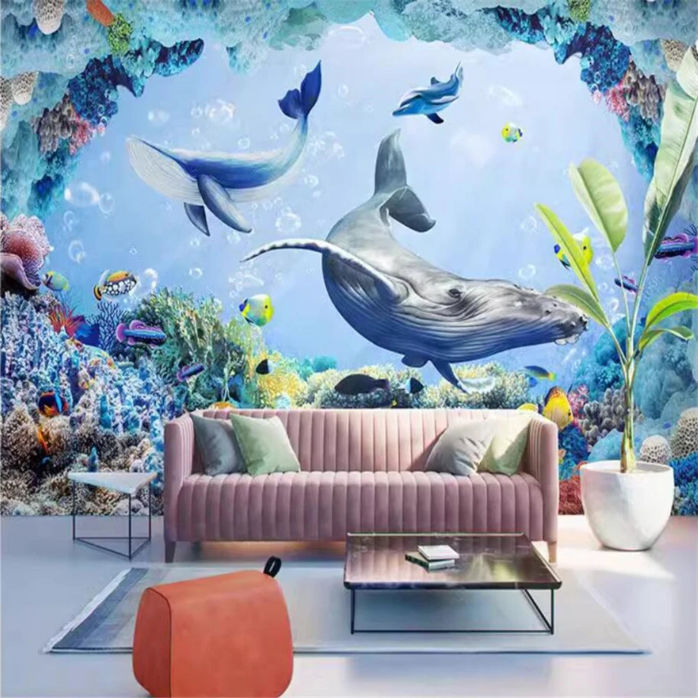 Papier Peint Monde Marin pour Chambre d'Enfant — 6 Motifs au Choix