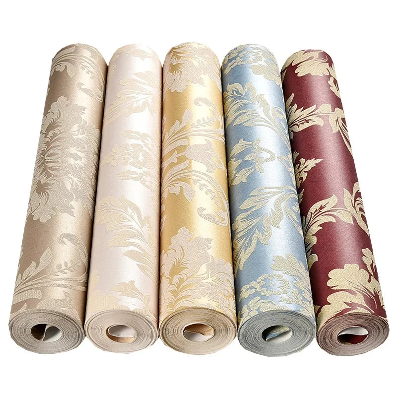 Papier Peint Intissé Damassé Relief 3D — 9 Coloris
