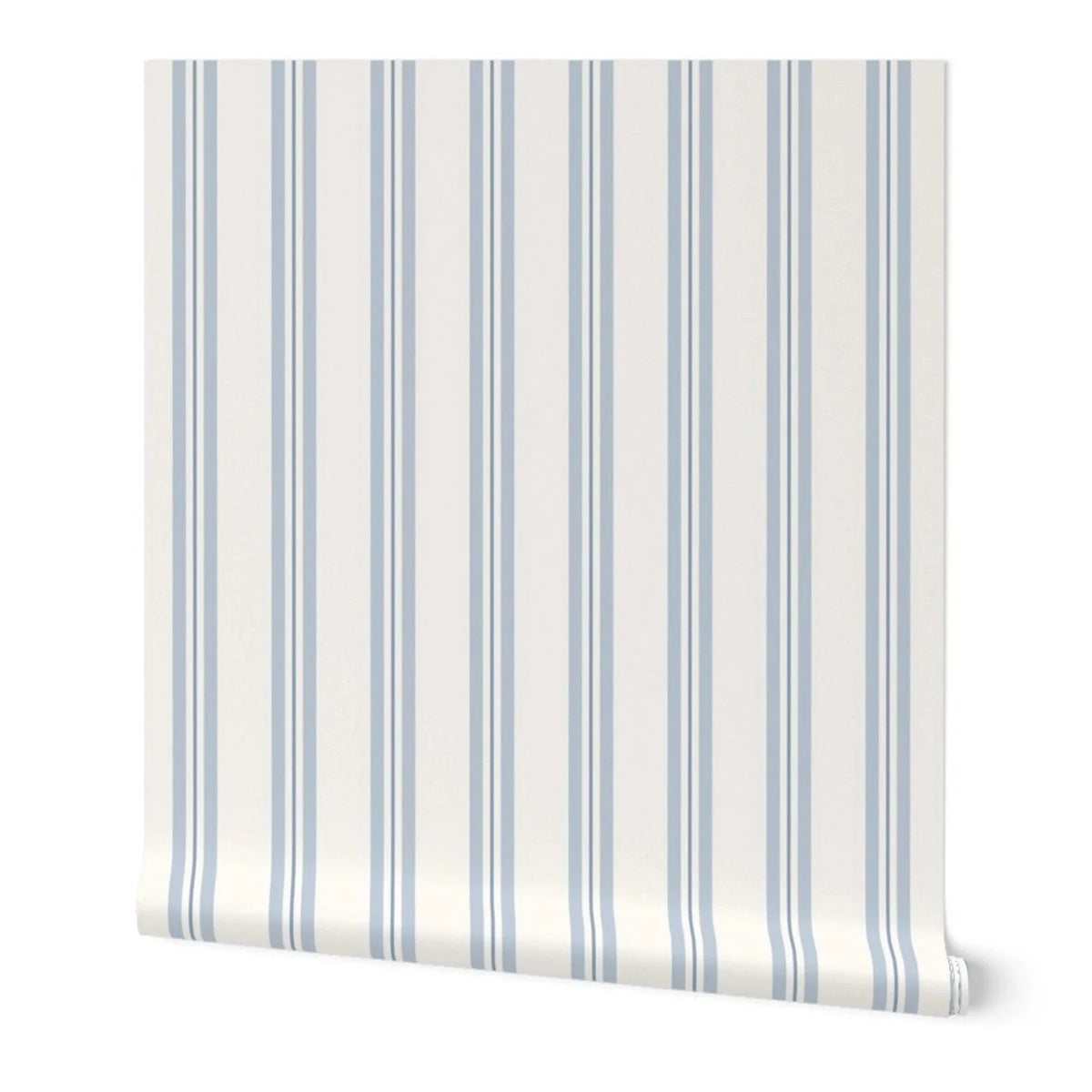 Papier Peint Rayé Classique Bleu et Blanc
