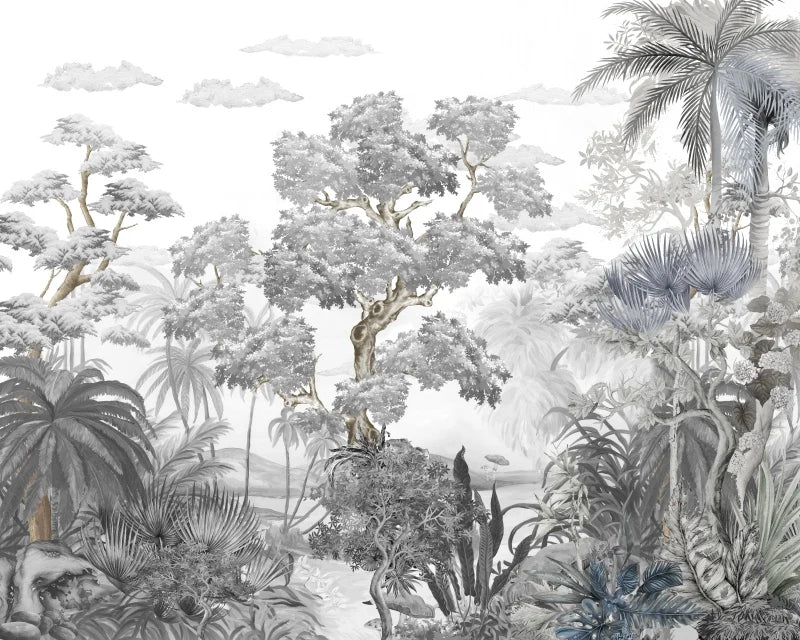 Papier Peint Paysage Gravé Classique — 7 Teintes au Choix