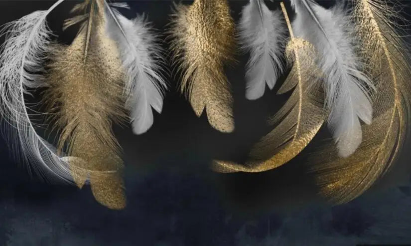 Papier Peint Plumes — 7 Motifs au Choix