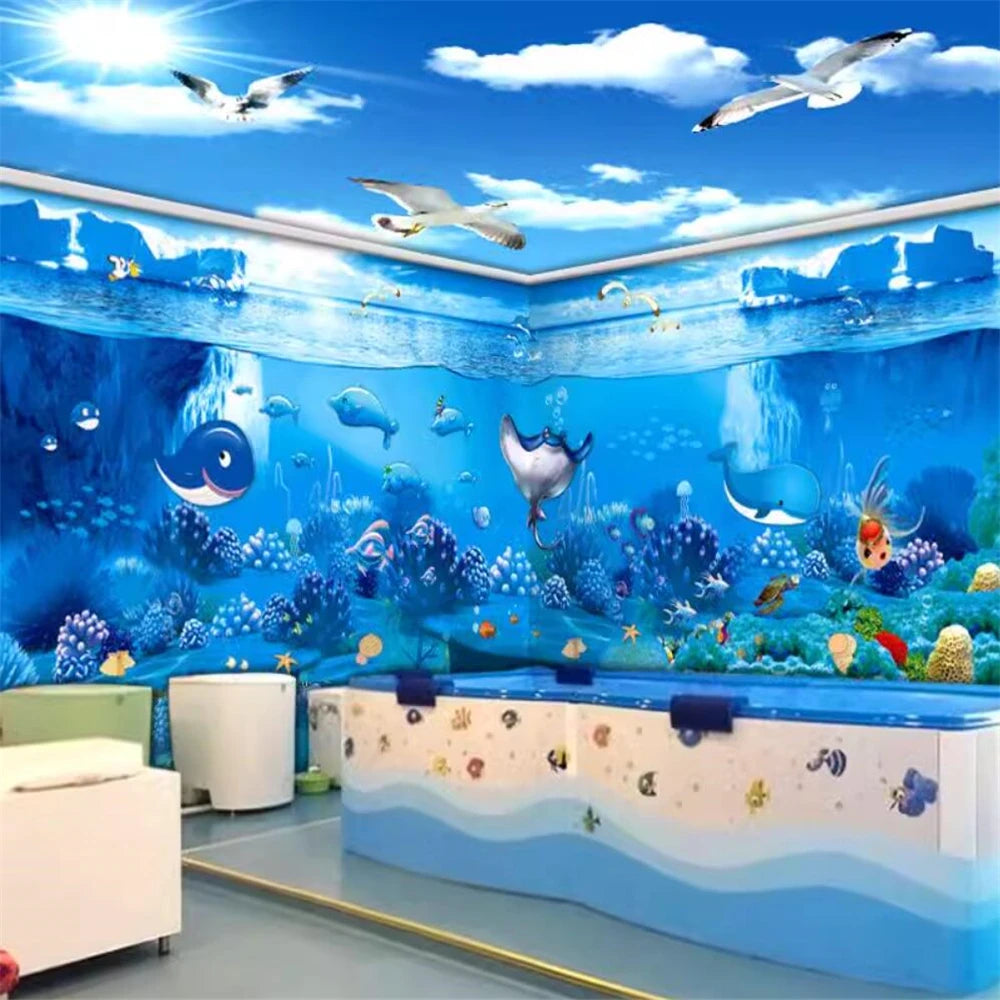 Papier Peint Monde Marin pour Chambre d'Enfant — 6 Motifs au Choix