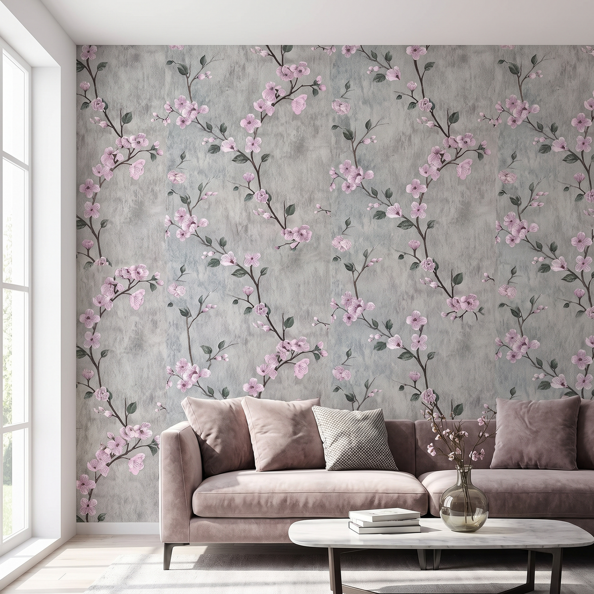 Papier Peint Chinoiserie Fleuri — 5 Coloris