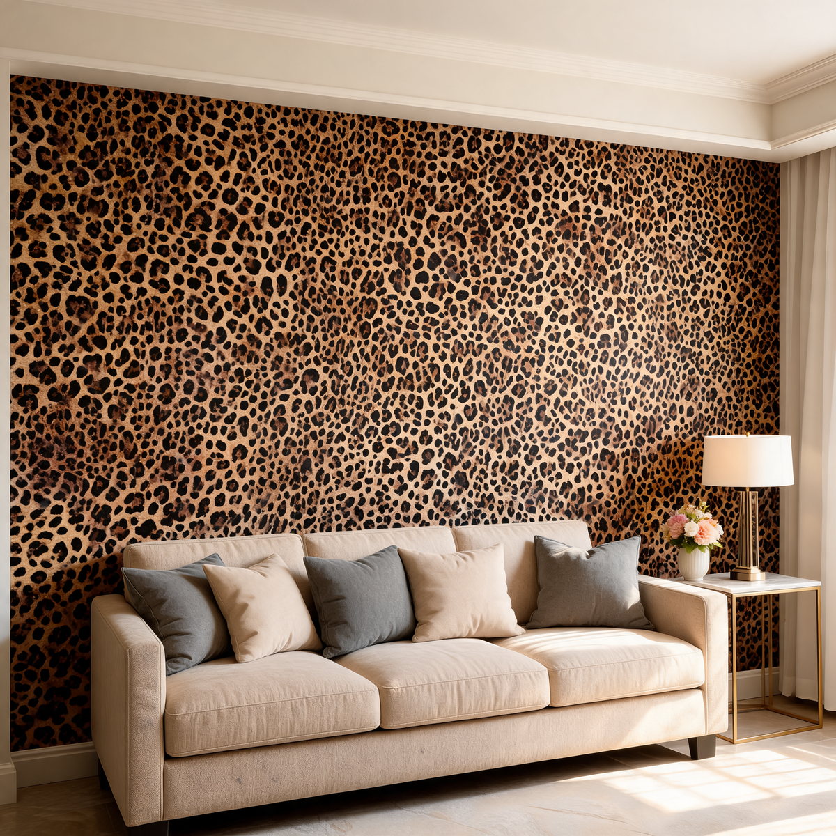 Papier Peint Imprimé Léopard — Décoration Audacieuse