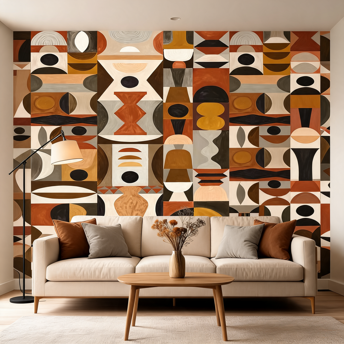 Papier Peint Design Abstrait & Géométrique — 8 Motifs au Choix