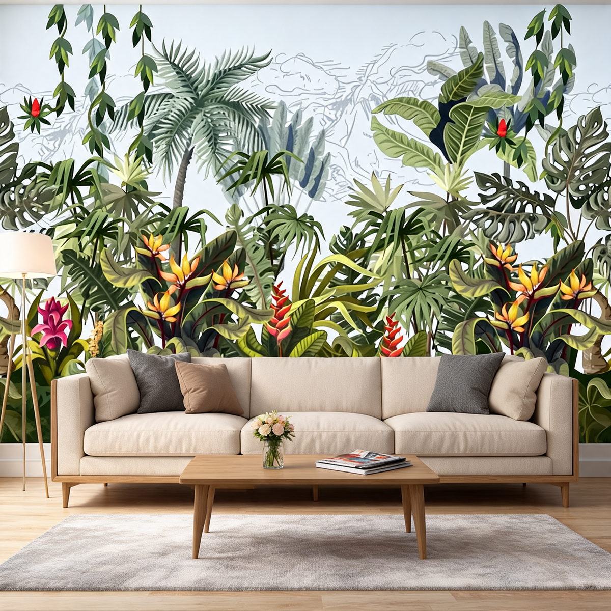 Papier Peint Nature & Jungle — 12 Motifs au Choix