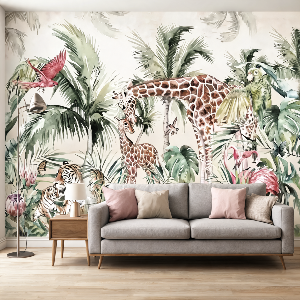 Papier Peint Animaux de la Jungle — 12 Motifs au Choix