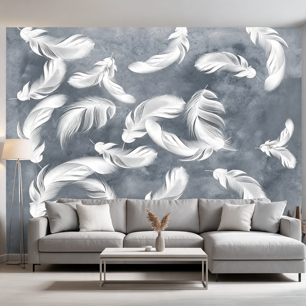 Papier Peint Plumes — 7 Motifs au Choix