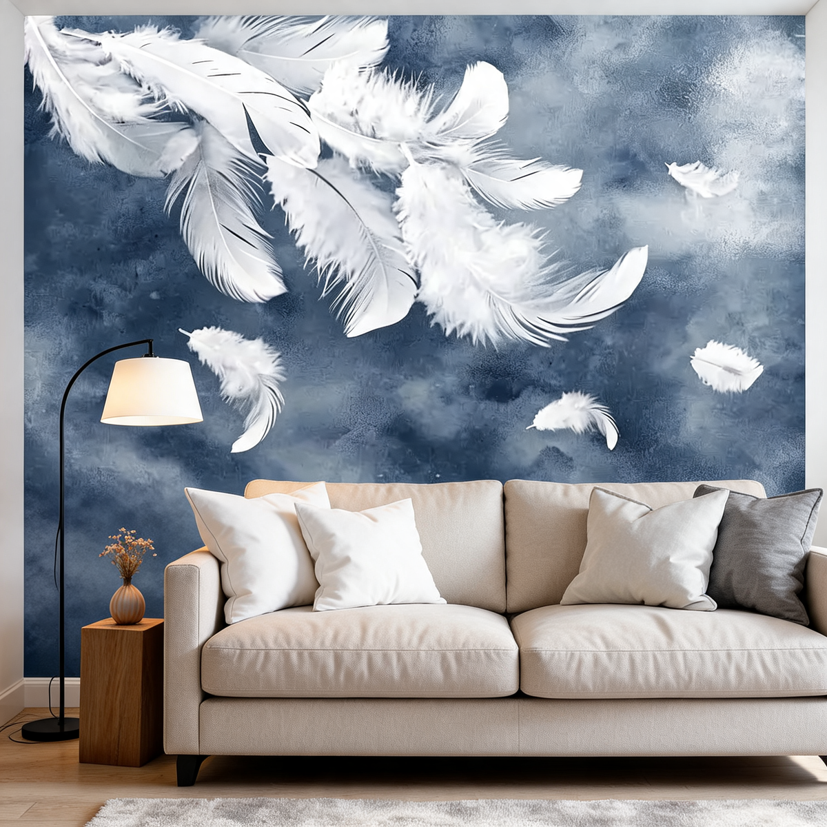 Papier Peint Plumes — 7 Motifs au Choix
