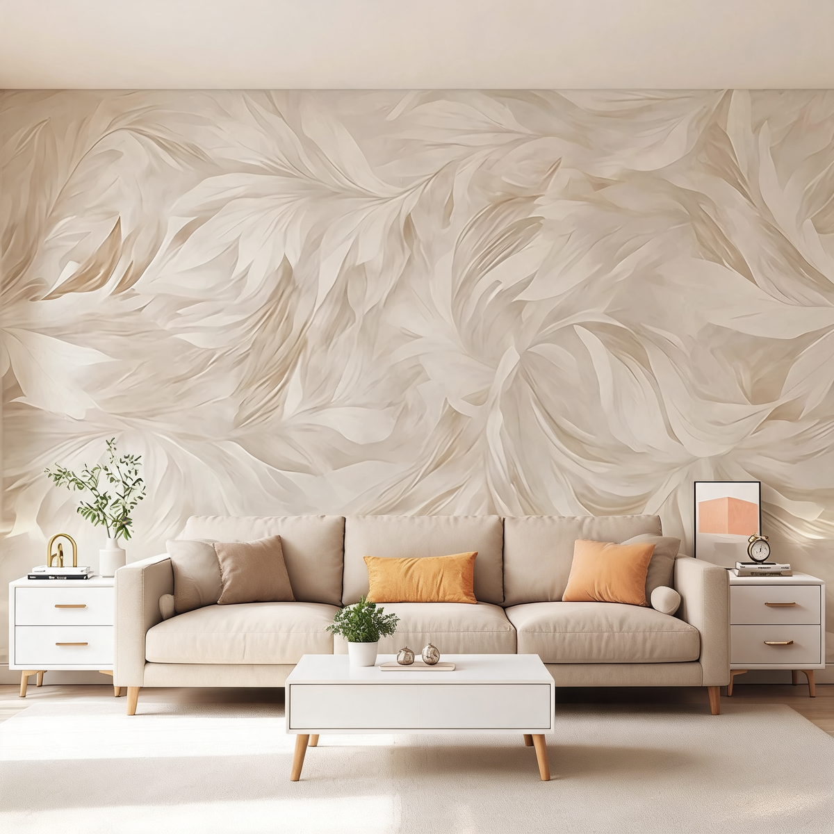 Papier Peint Plumes — 7 Motifs au Choix