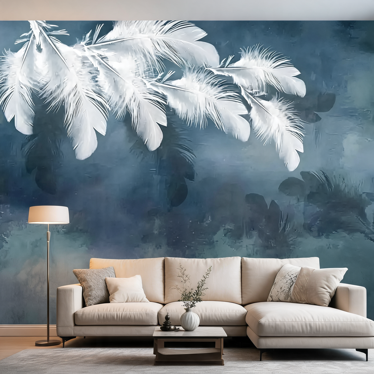 Papier Peint Plumes — 7 Motifs au Choix