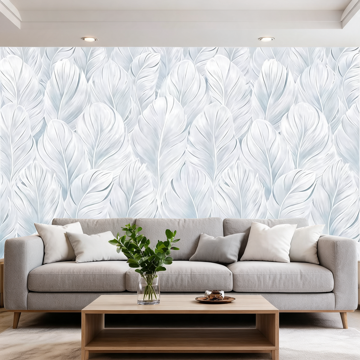 Papier Peint Plumes — 7 Motifs au Choix