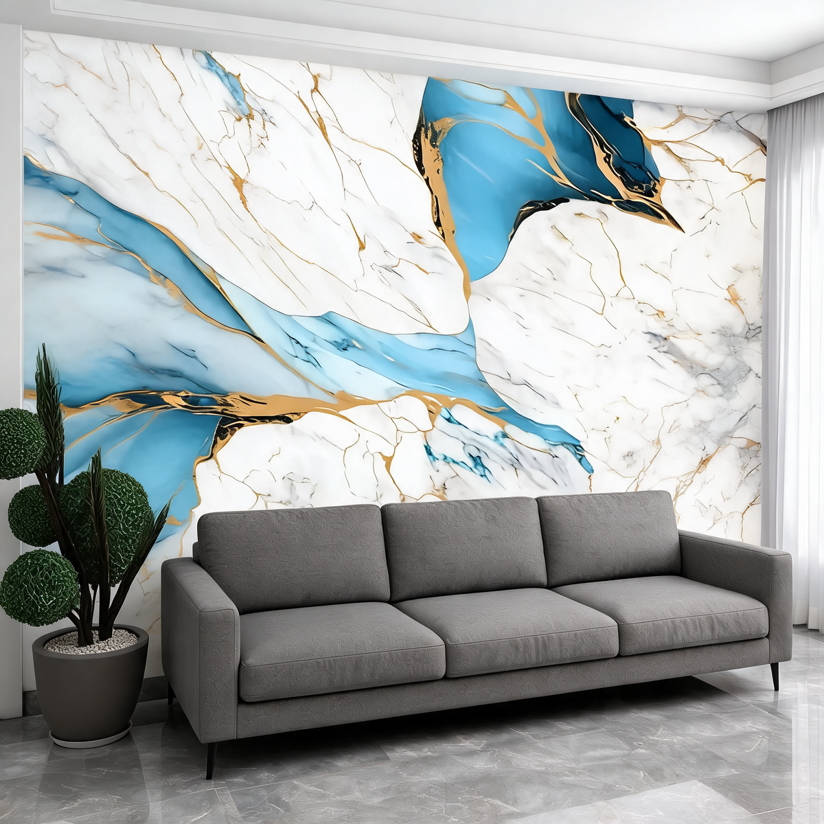 Papier Peint Panoramique Effet Marbre — 14 Motifs au Choix