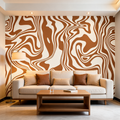Papier Peint Abstrait — Lignes Marbrées