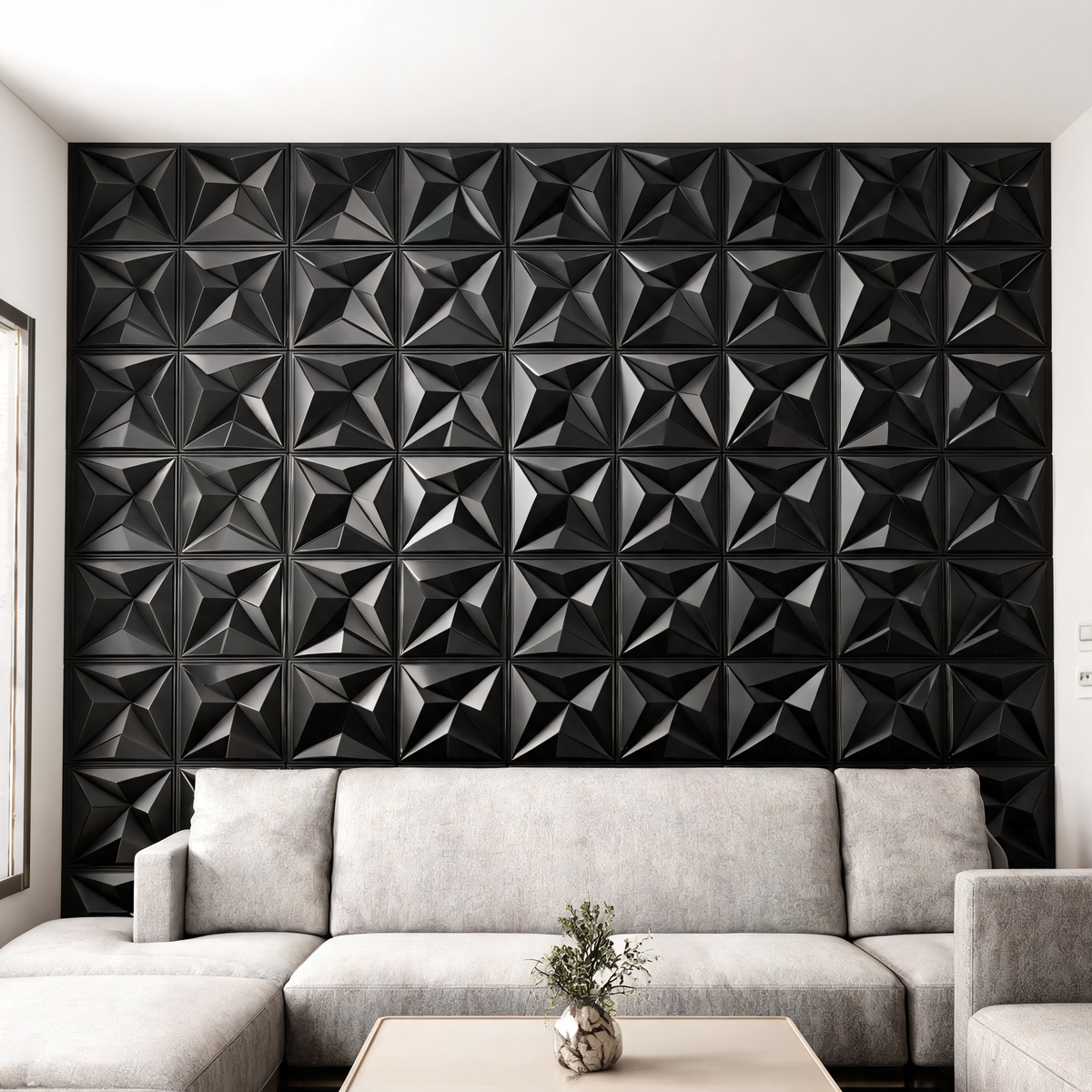 Panneaux Muraux 3D — Effet Origami
