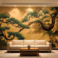 Fresque Asiatique — Pins & Paysages