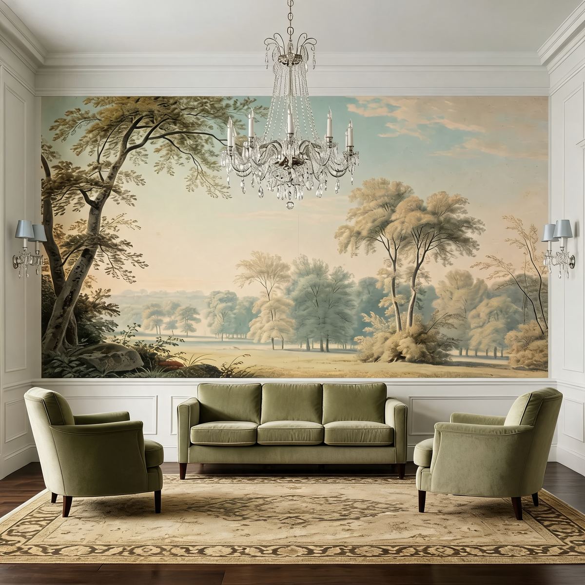 Fresque Asiatique — Pins & Paysages
