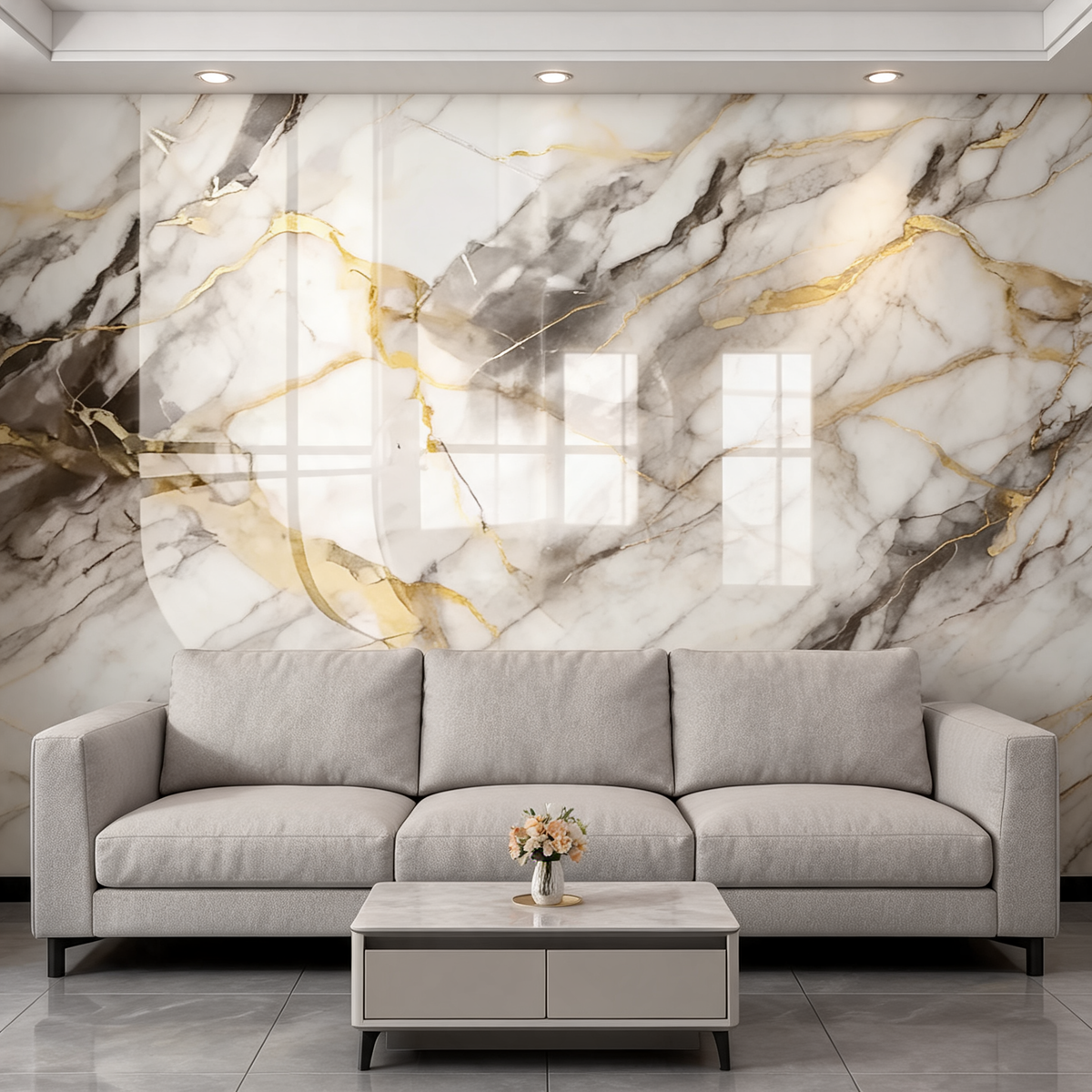 Papier Peint Adhésif Effet Marbre épaissi — 7 Coloris